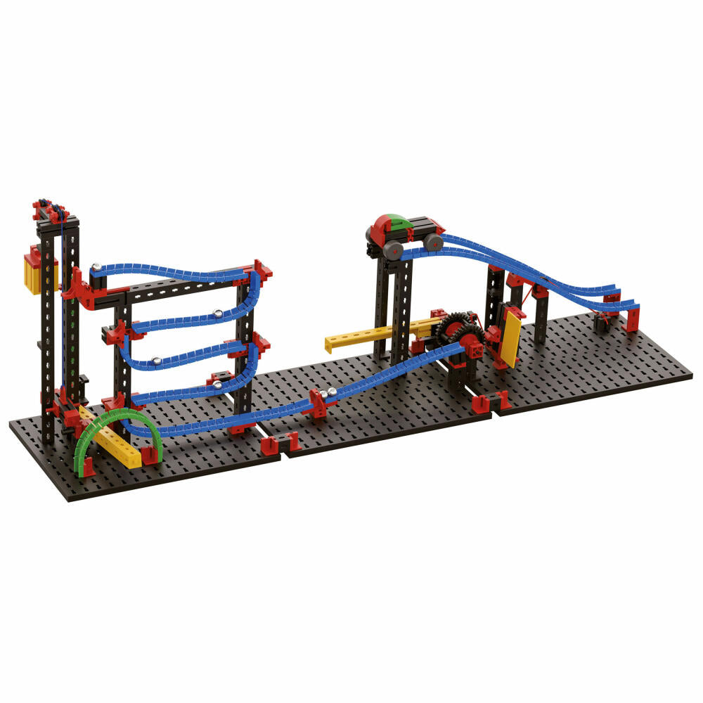 fischertechnik Advanced Funny Machines Kettenreaktion, Baukasten, Bau Konstruktionsspielzeug für Kinder, 385 Teile, 3 Modelle, ab 7 Jahren, 551588