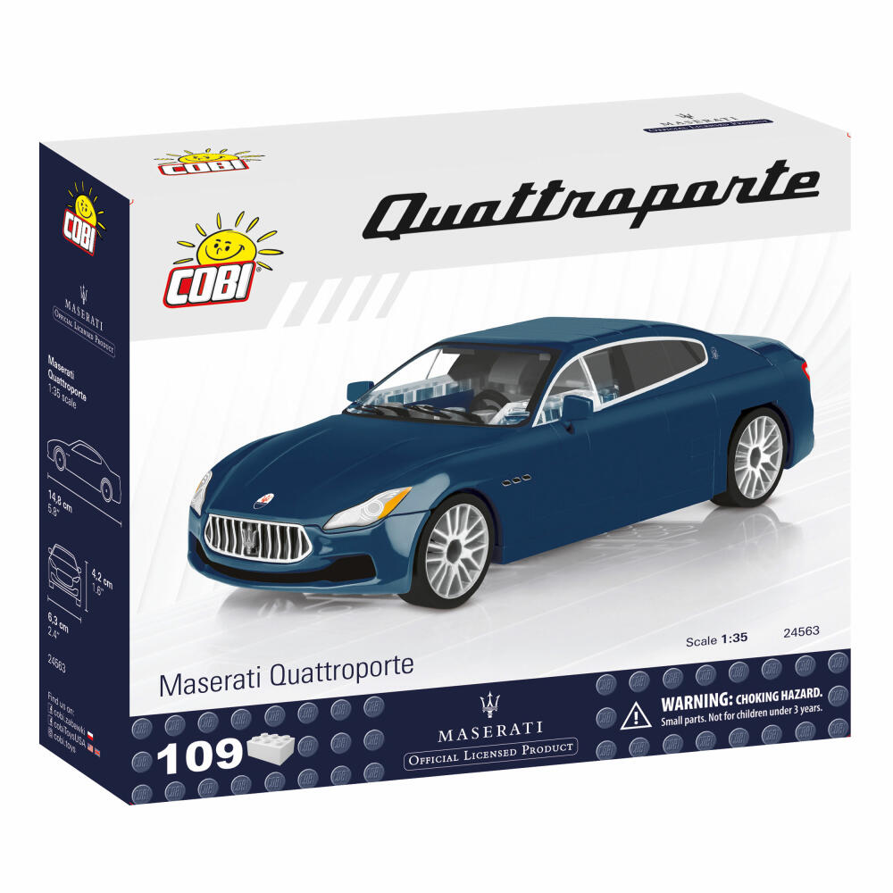 COBI Maserati Quattroporte, Car, Vehicle, Collectible Cars, Toys, Games, Construction Blocks, 109 Parts, 24563