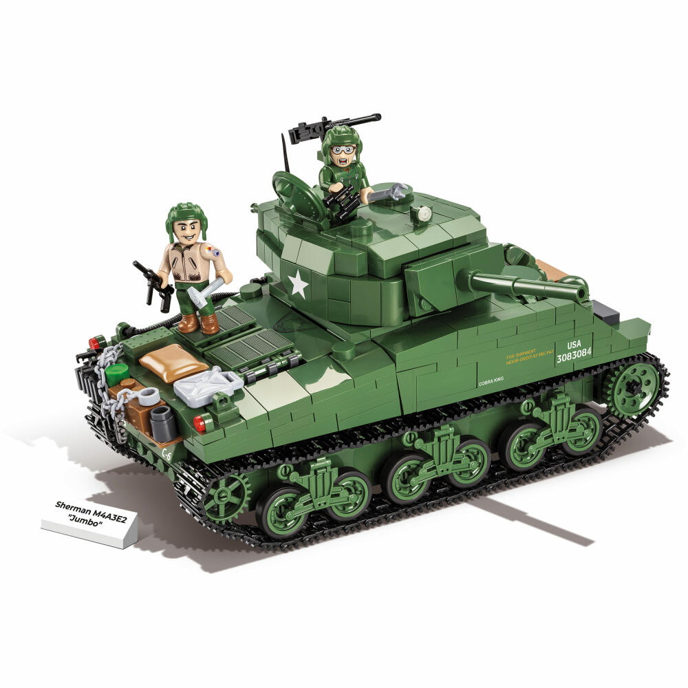 COBI Sherman M4A3E2 Jumbo, World War 2 Historical Collection, Panzer, Konstruktionsbausteine, 720 Teile, 2550