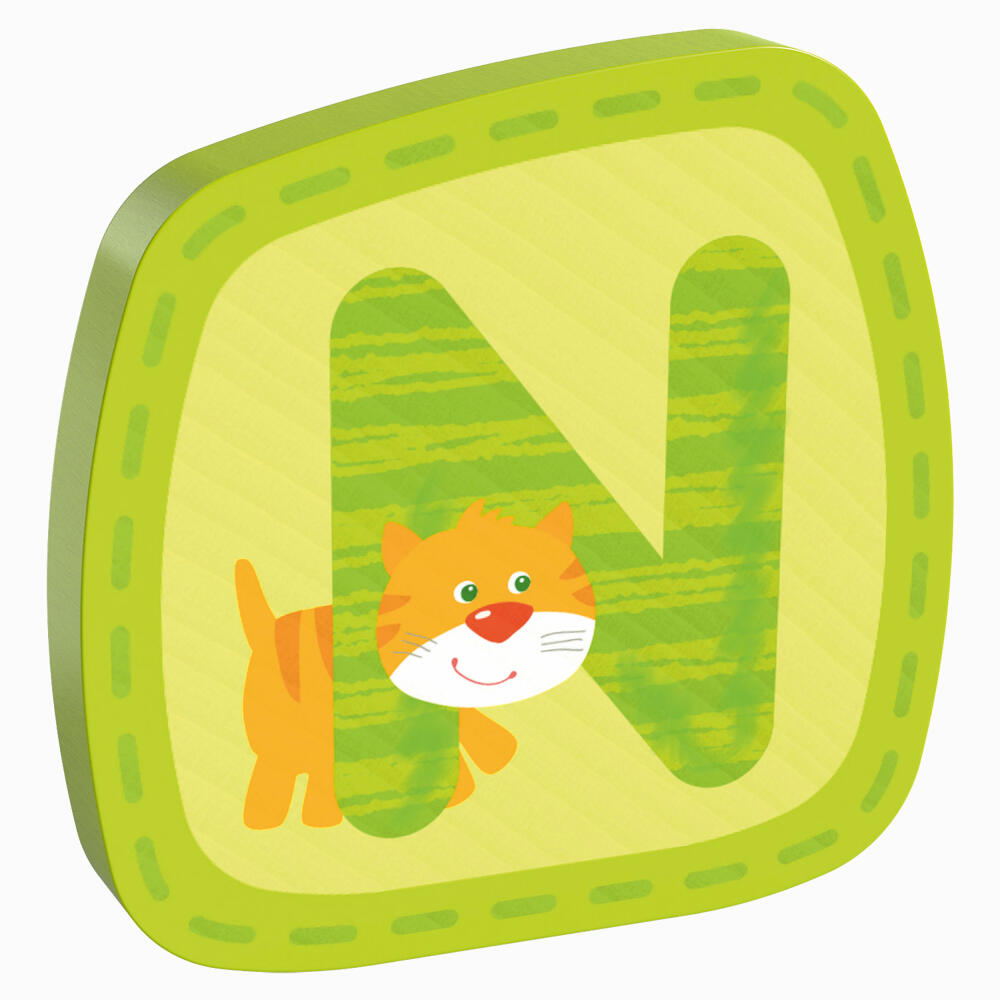 HABA wooden letter N, letters, door sign, wall, decoration, children's room, child, baby, 302459