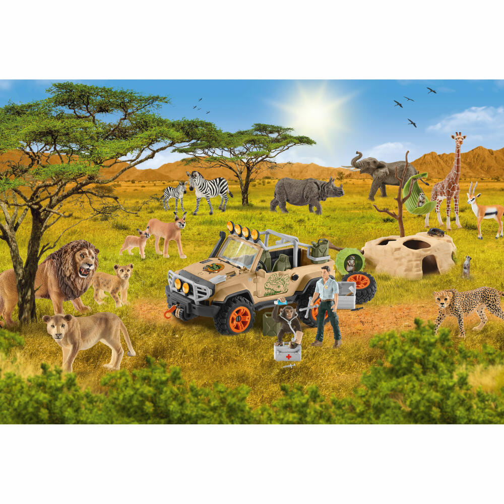 Schmidt Spiele Schleich Wild Life In the Sarvanne, Puzzle, Children's Puzzle, with Add-on, 60 Pieces, 56466