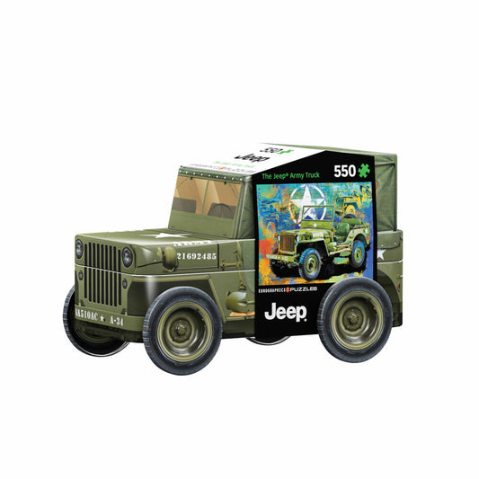 Eurographics Puzzle Army Jeep in puzzle tin, 550 pieces, 33 x 48 cm, 8551-5598