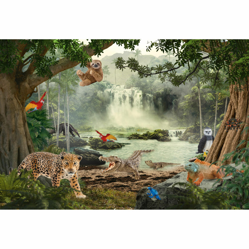 Schmidt Spiele Schleich Wild Life In The Rainforest, Puzzle, Children's Puzzle, with Add-on, 100 Pieces, 56467