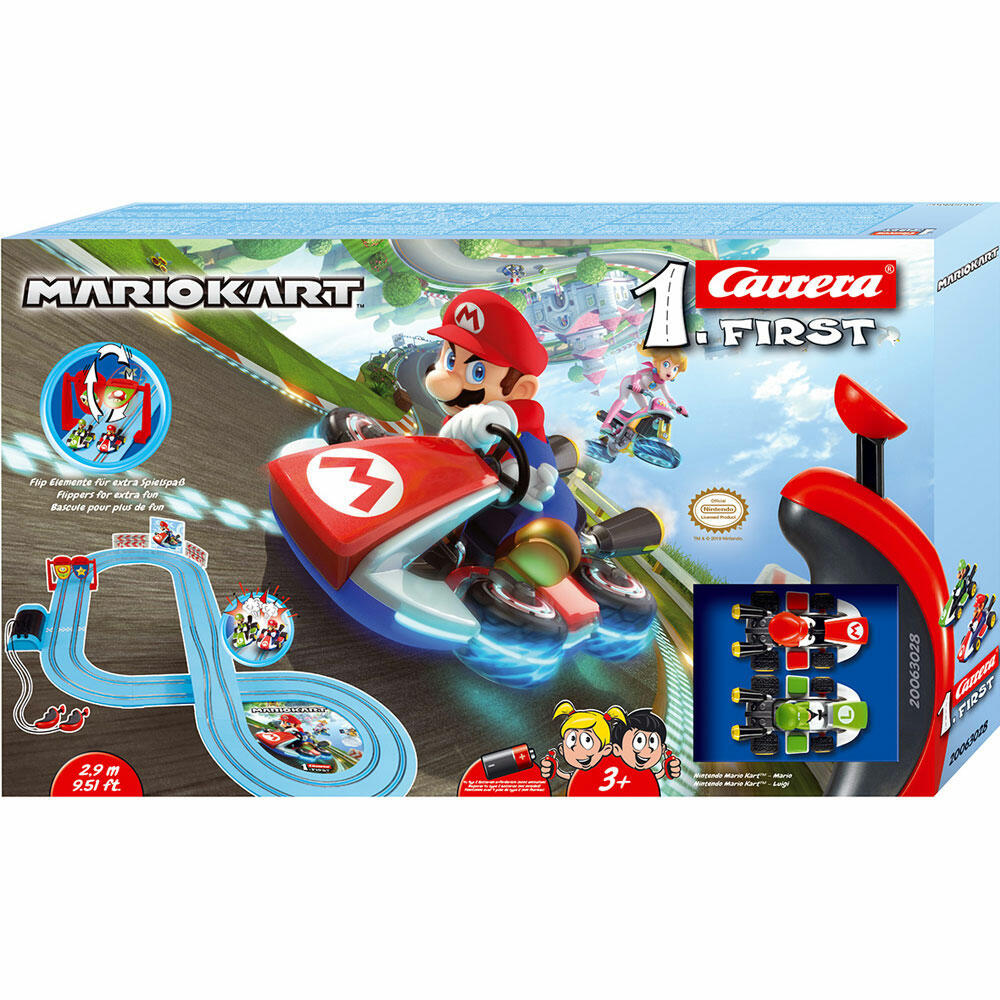 Carrera Mario Kart Mario vs. Luigi race track, car, racing car, race track, Carrera First, 20063028