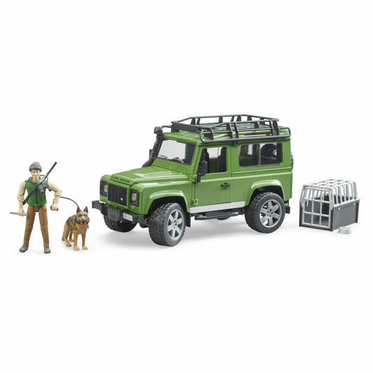 Bruder Forestry Land Rover Defender Station Wagon, with Forester and Dog, Model Vehicle, Model Vehicle, Toy, 02587