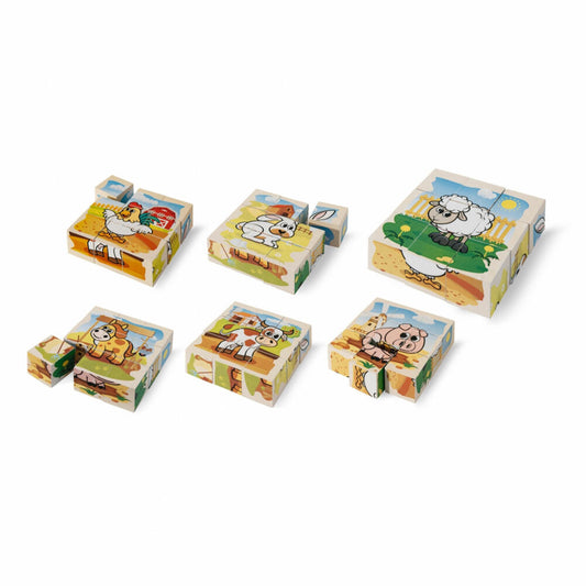 Eichhorn picture cube farm, cube puzzle, cube puzzle, children, toy, 100005203