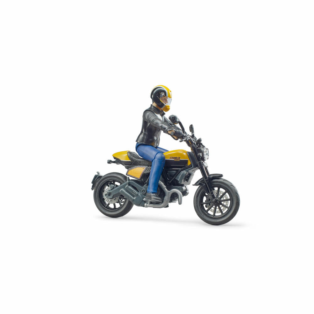 Bruder Leisure Scrambler Ducati Full Throttle, with Driver, Motorcycle, Game Figure, Accessories, Toy, 63053