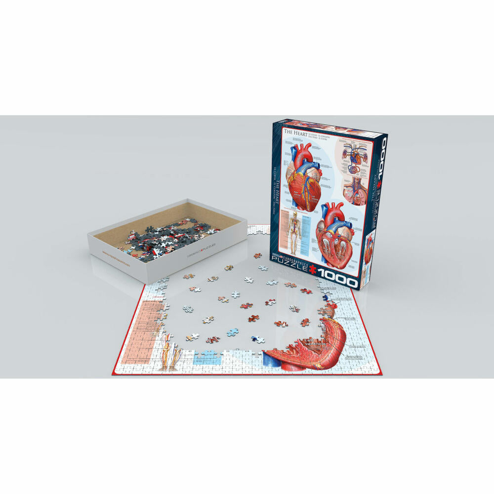 Eurographics Puzzle The Heart, Anatomy, 1000 pieces, 68 x 48 cm, 6000-0257