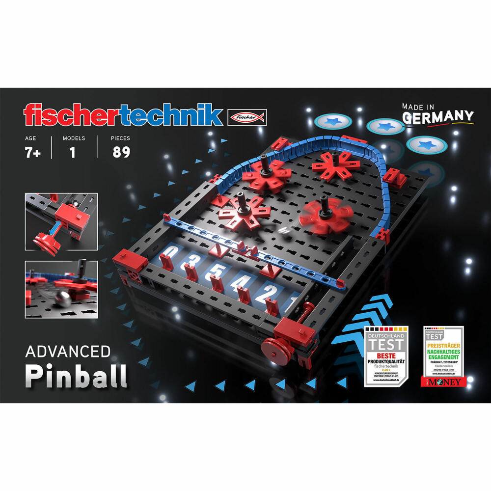 fischertechnik Advanced Pinball, 89 pcs., construction kit, pinball, construction toy, 569015