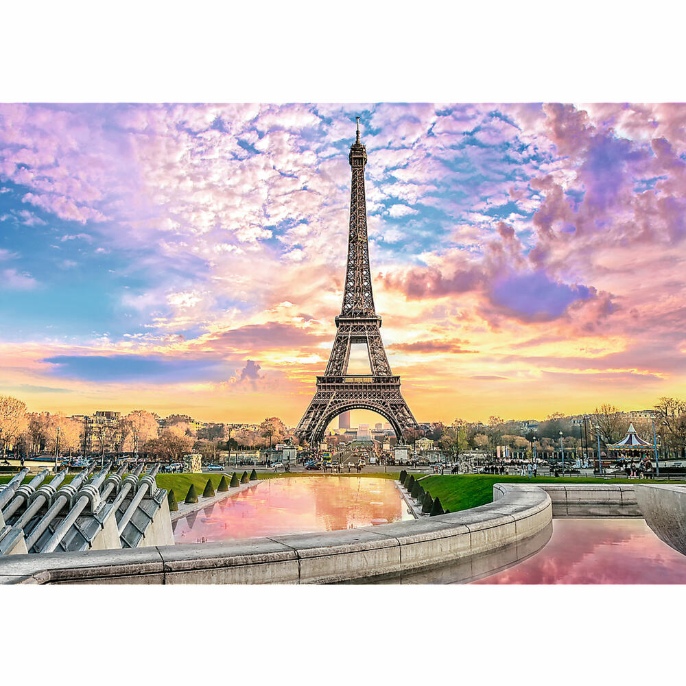 Trefl Puzzle UFT Romantic Sunset: Eiffel Turm, Paris, Frankreich, 1000 Teile, 68.3 x 48 cm, 10693