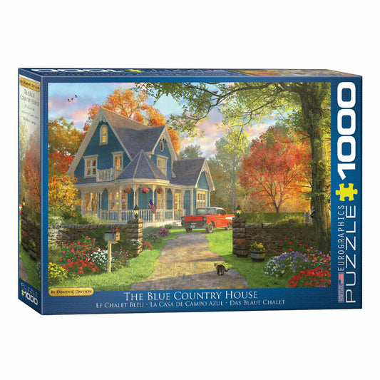 Eurographics Puzzle The Blue Country House by Dominic Davison, 1000 pieces, 68 x 48 cm, 6000-0978