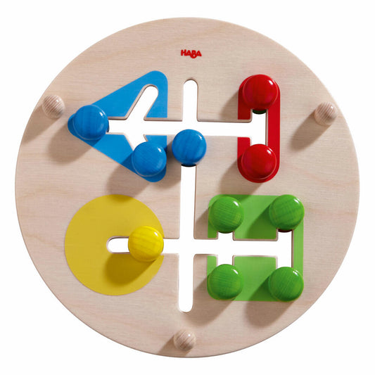 HABA Motorikbrett Bauernhof-Welt, Stapelspiel, Sortierspiel, Steckspiel, Spielzeug, 301696