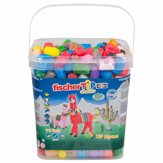 fischerTIP Alpaca, Kreativ- und Bastelmaterial ohne Klebstoff, Kinder Spielzeug, Malen, Schneiden, Pressen, Formen, Motorikspielzeug, 548968