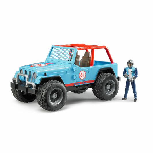 Bruder Leisure Jeep Cross Country Racer Blue, with Racing Driver, Model Vehicle, Model Vehicle, Toy, 02541