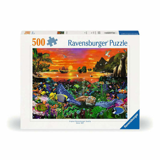 Ravensburger Puzzle Schildkröte im Riff, Erwachsenenpuzzle, 500 Teile, 12000225