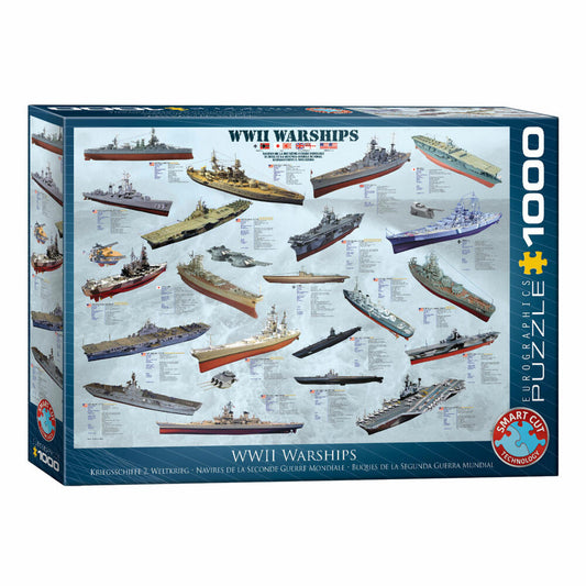 Eurographics Puzzle Warships of World War II, 1000 pieces, 68 x 48 cm, 6000-0133