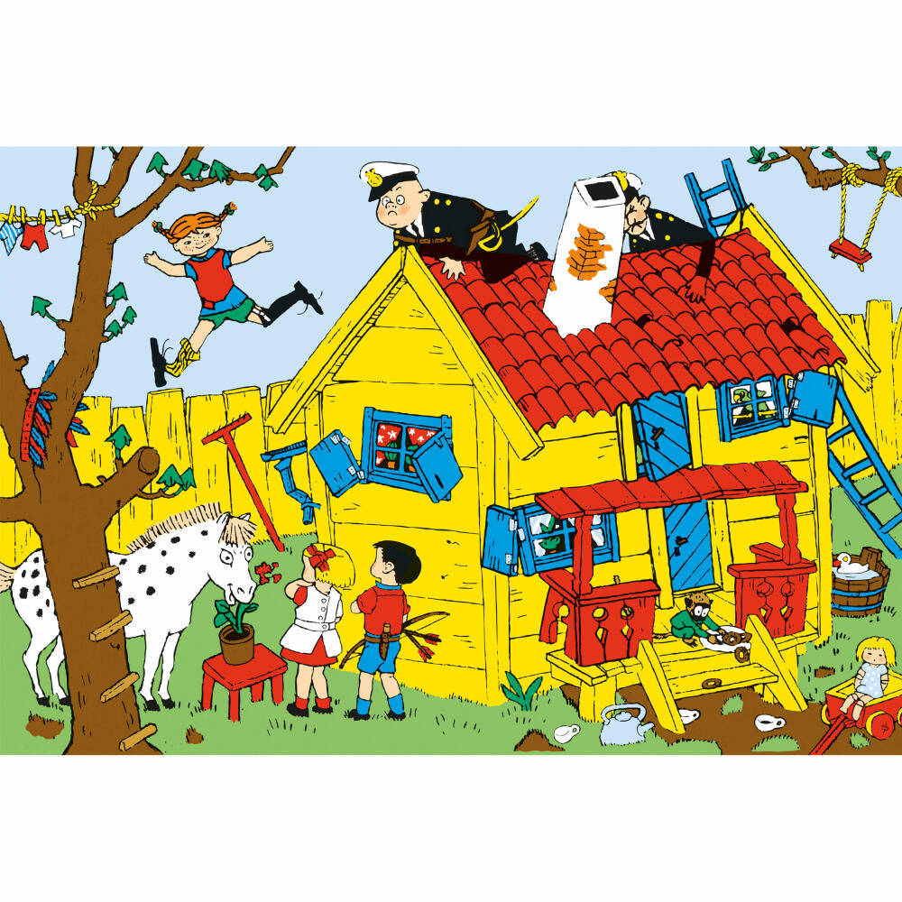 Schmidt Spiele Pippi Langstrumpf Pippi und die Villa Kunterbunt, Kinderpuzzle, Kinder Puzzle, ab 7 Jahren, 150 Teile, 56448