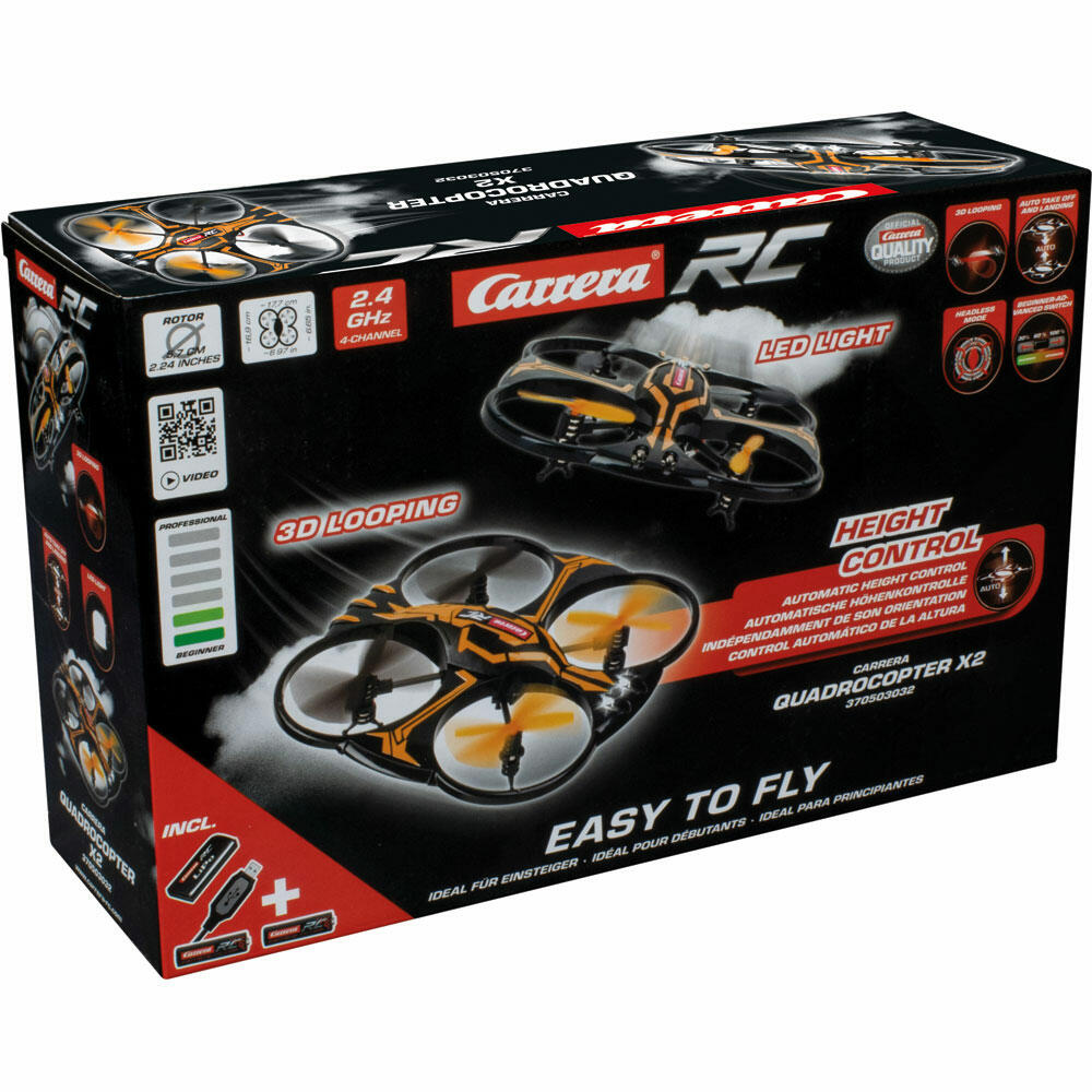 Carrera Quadcopter X2, Ferngesteuert, Hubschrauber, Helikopter, Carrera RC, 2.4 GHz, 370503032