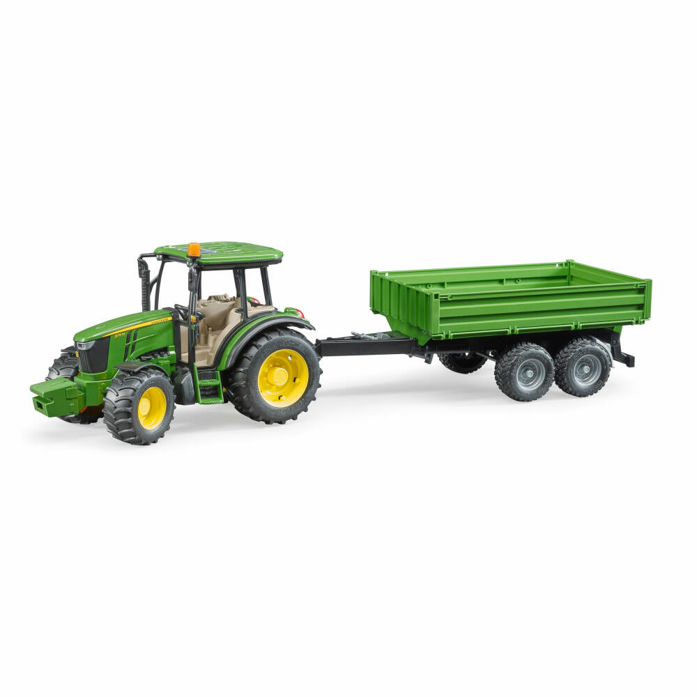 Bruder Agriculture John Deere 5115M, with side wall trailer, tractor, model vehicle, model vehicle, toy, 02108
