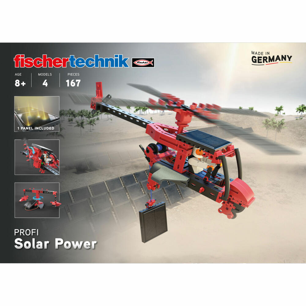 Fischertechnik Solar Power, 167-tlg., Baukasten, Konstruktionsspielzeug, Solarmodul, 559882