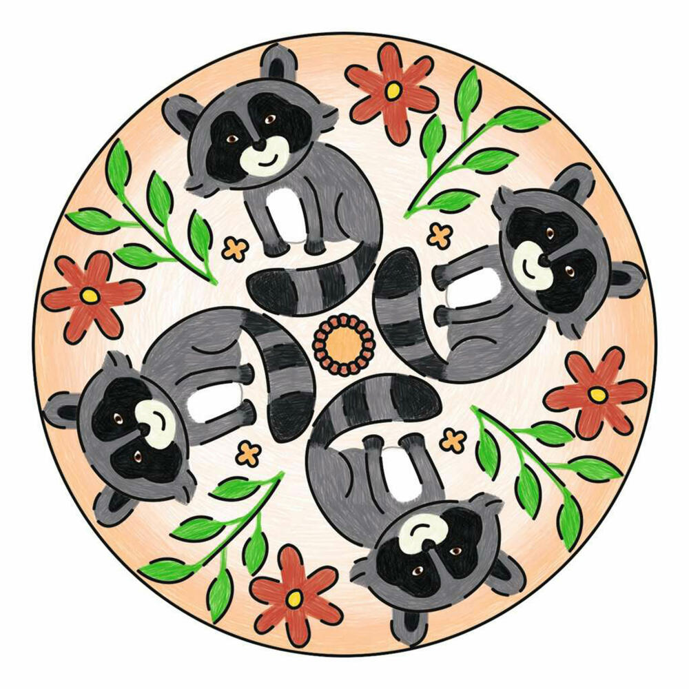 Ravensburger Kreativset Mandala Designer Mini cute animals, Zeichnen lernen, 29766