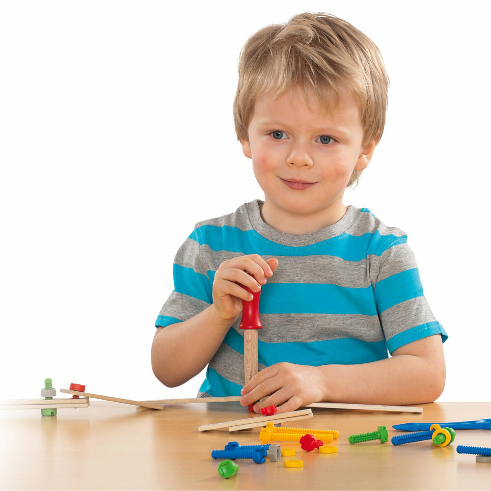 Eichhorn Constructor Racing Car Set, 50 pcs., Construction Kit, Building Set, Wooden Car, Children's Toy, Wood, 100039016