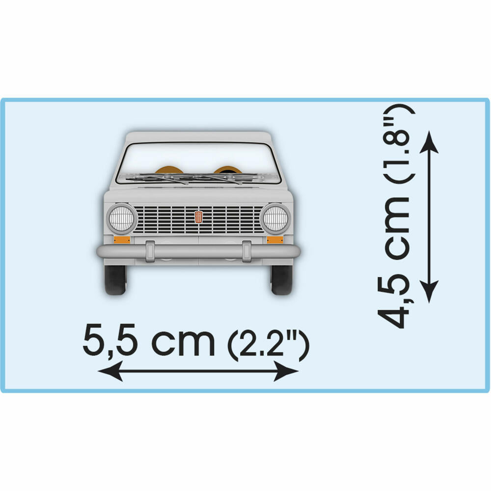 COBI Youngtimer Collection Fiat 124 Berlina 1200, Car, Vehicle, Collectible Cars, Toys, Games, Construction Blocks, Plastic, 93 Parts, 24521