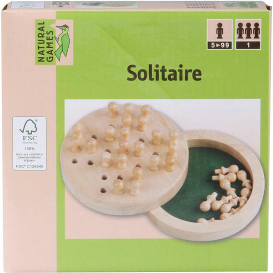 Natural Games Solitaire Wood 12 cm