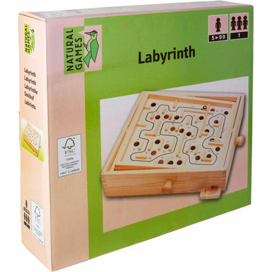 Natural Games wooden labyrinth 30 x 25.5 cm