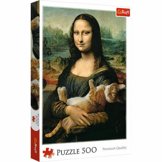 Trefl Premium Puzzle 500 Teile - Mona Lisa mit Katze