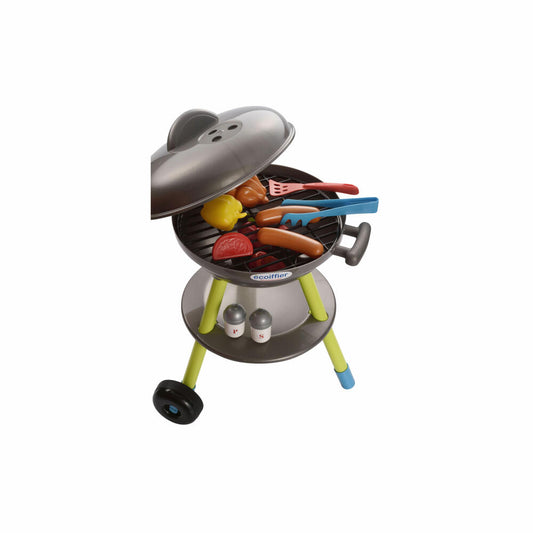 Ecoiffier Barbecue Grill Black, Toy Grill, Toy, Grill, Children, BBQ, with Accessories, 7600004668