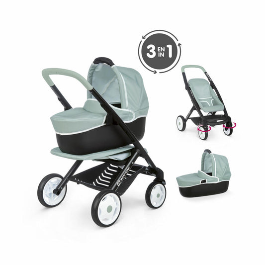 Smoby Maxi-Cosi Doll's Pram 3-in-1, Sports Doll's Pram, Buggy, Doll, Accessories, Light Green, 7600253120