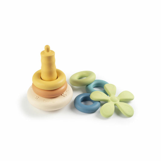 Little Smoby Green Stehauf-Ringpyramide, Stapelpyramide, Stapelspiel, Spielzeug, Kinder, 7600140603