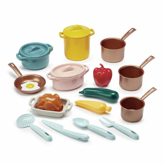 Ecoiffier Vert Azur Topf Set, 35-tlg., Spielküche Zubehör, Kinderküche, Spielzeug, 7600001685