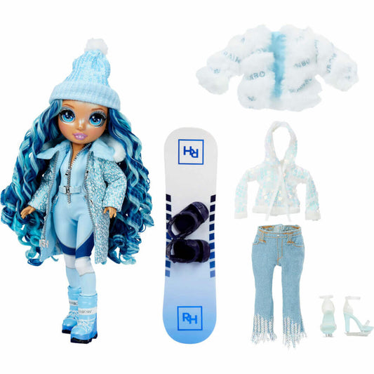 MGA Entertainment Rainbow High Winter Break Fashion Doll-Skyler Bradshaw Blue, fashion doll, doll, play doll, from 6 years, 574798EUC