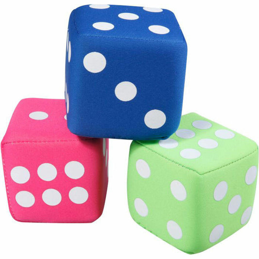 New Sports Neoprene Dice 3 pieces in net, 8 cm