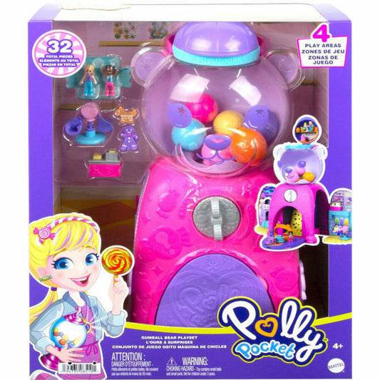 Mattel HJG28 Polly Pocket Bear Gumball Machine Playset