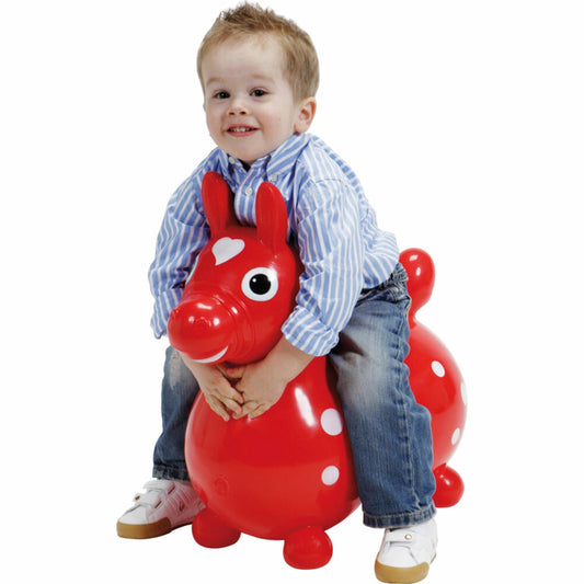 Gymnic Hüpfpferd Rody Rot, Hüpftier, Hüpfspielzeug, Sprungtier, Hopser, ab 3 Jahre, 4019960
