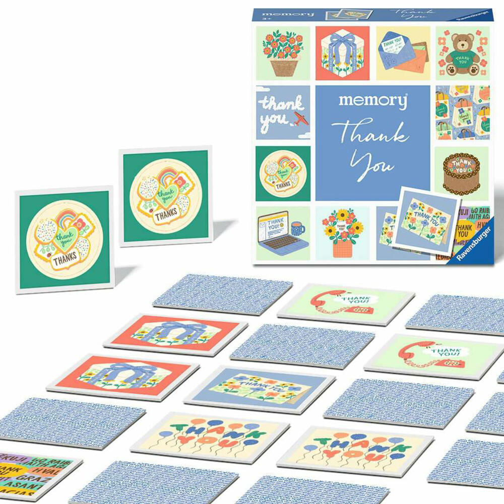Ravensburger memory moments Thank you, Memospiel, Suchspiel, Familienspiel, 22400