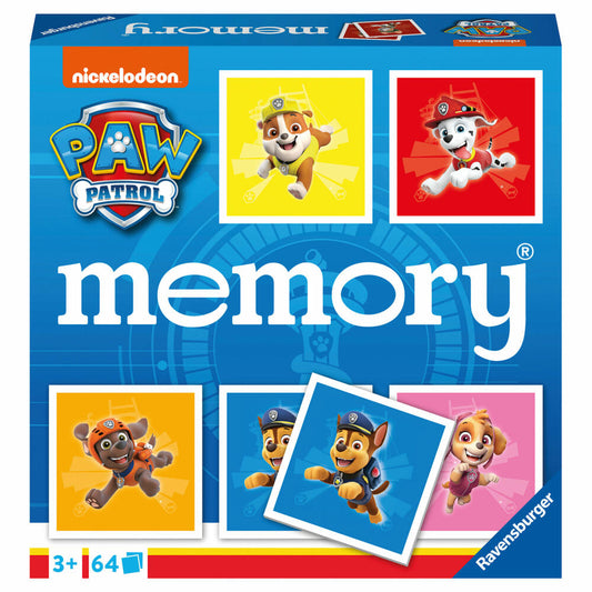 Ravensburger memory Paw Patrol, Memospiel, Kinderspiel, Kinder Spiel, ab 3 Jahre, 20887