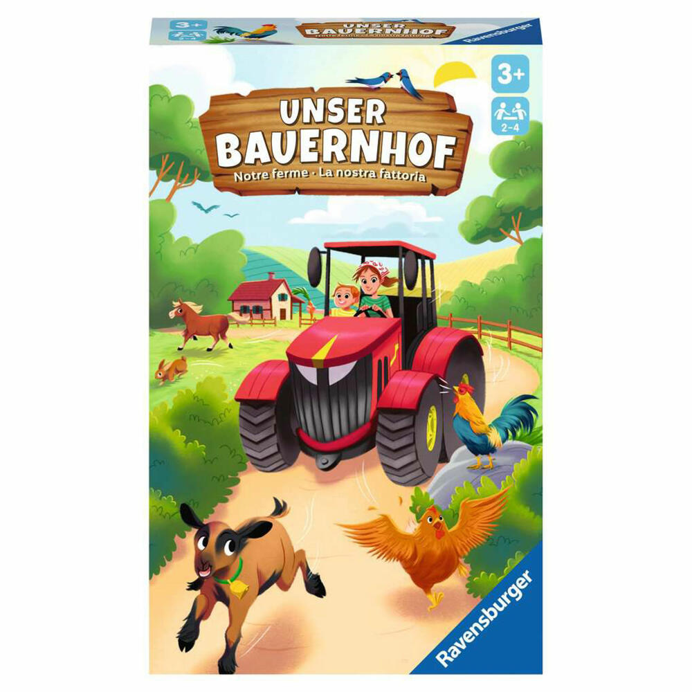 Ravensburger Mitbringspiele Unser Bauernhof, Würfelspiel, Kinderspiel, Kinder Spiel, 22408