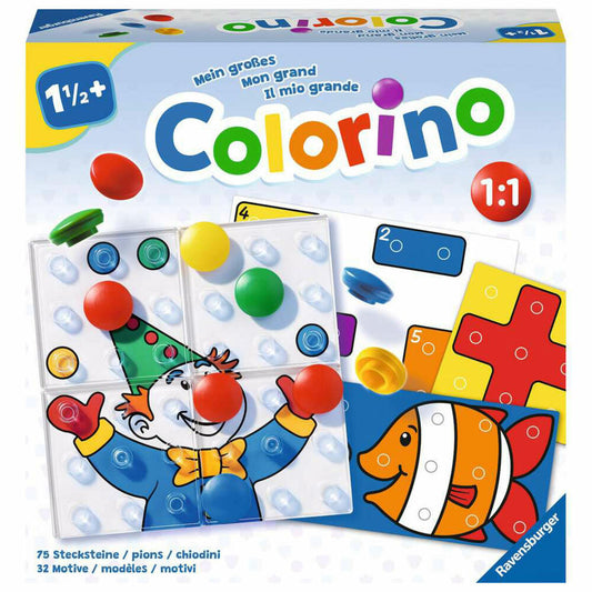 Ravensburger Mein großes Colorino, Steckspiel, Farben lernen, Farbzuordnungsspiel, Kinder, 20959