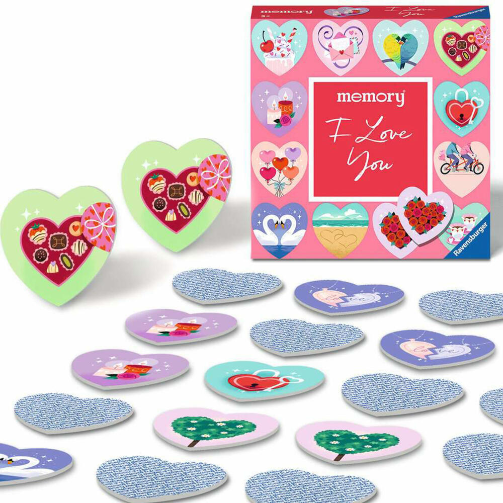 Ravensburger memory moments - I love you, memory game, search game, family game, 22398