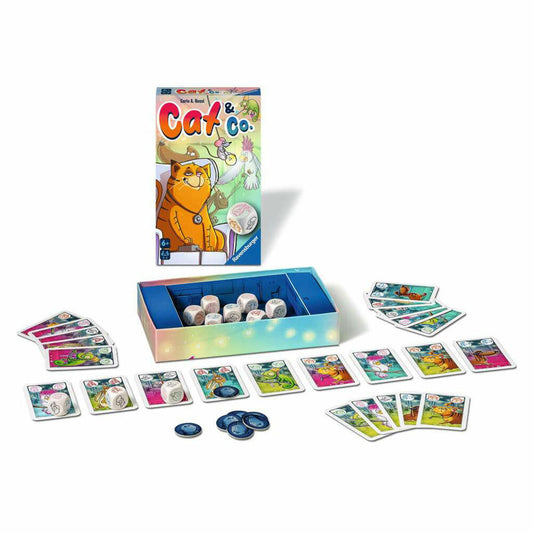 Ravensburger Cat & Co., Mitbringspiel, Merkspiel, Gesellschaftsspiel, Würfelspiel, 20964