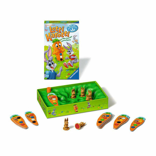 Ravensburger Lotti Karotti, Mitbringspiel, Reaktionsspiel, Merkspiel, Kinderspiel , 20961