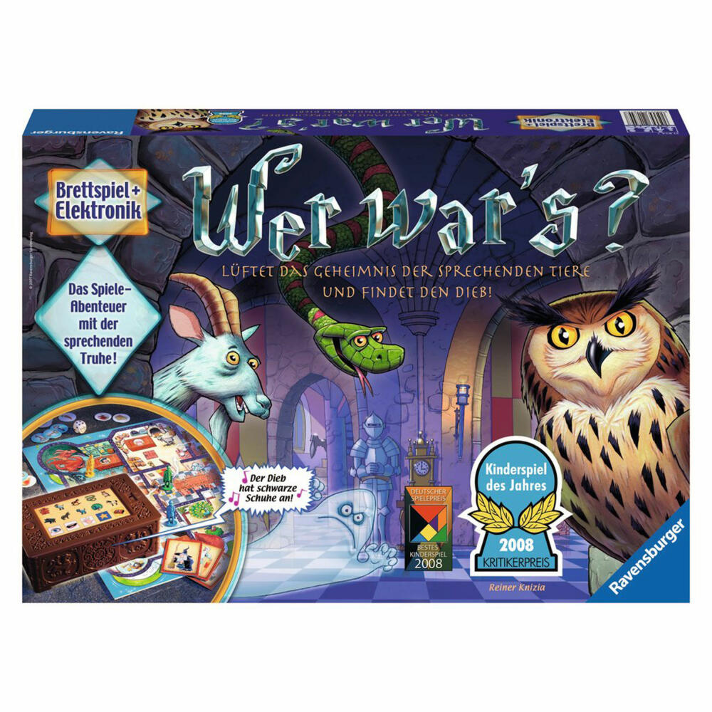 Ravensburger Who was it•, Electronic board game, Hybrid game, Children's game, Children's game, Guessing game, Logic game, Children's games, 21854 7