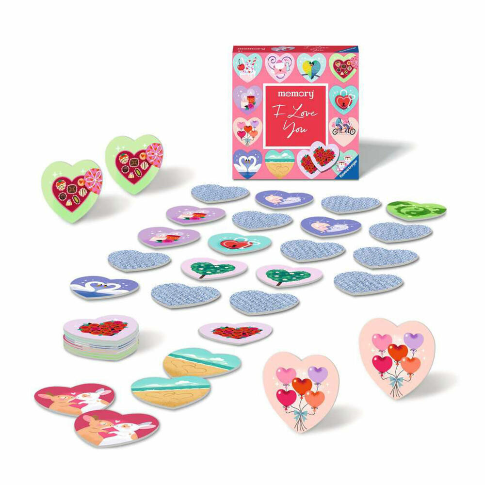 Ravensburger memory moments - I love you, memory game, search game, family game, 22398