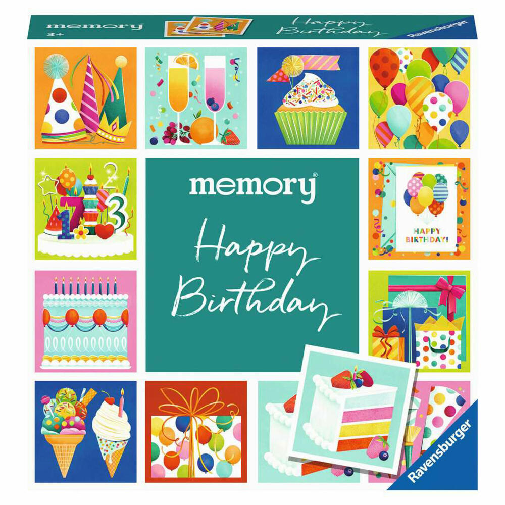 Ravensburger memory moments Happy Birthday, memory game, search game, family game, 22399