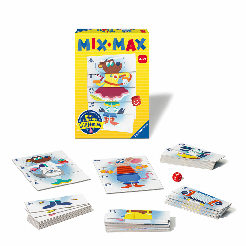 Ravensburger Mix Max, puzzle game, dice game, children's game, children's game, from 4 years, 20855
