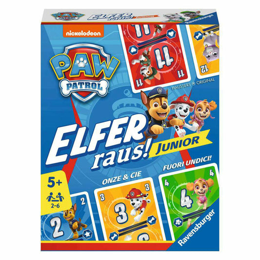 Ravensburger Paw Patrol Eleven out! Junior, card game, children's game, children, from 5 years, 20953